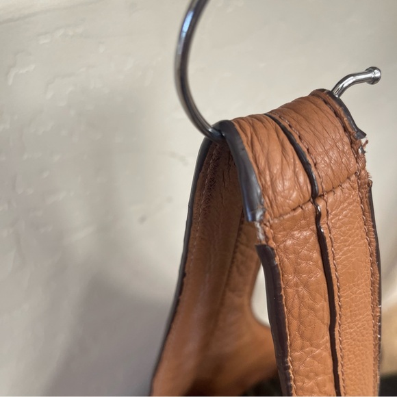 Authentic Rare Tory Burch All T Hobo Shoulder Bag Leather Purse Handbag - Picture 7 of 16